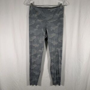 Yogalicious Lux Camo Leggings Women's Medium Grey Pull On Stretchy Waist Pocket